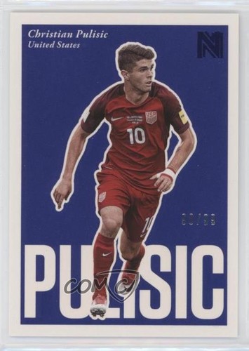 Christian Pulisic [Blue] #100 2017 Panini Nobility card