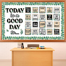 Inspirational Bulletin Board Set Eucalyptus Back to School Classroom Decorations