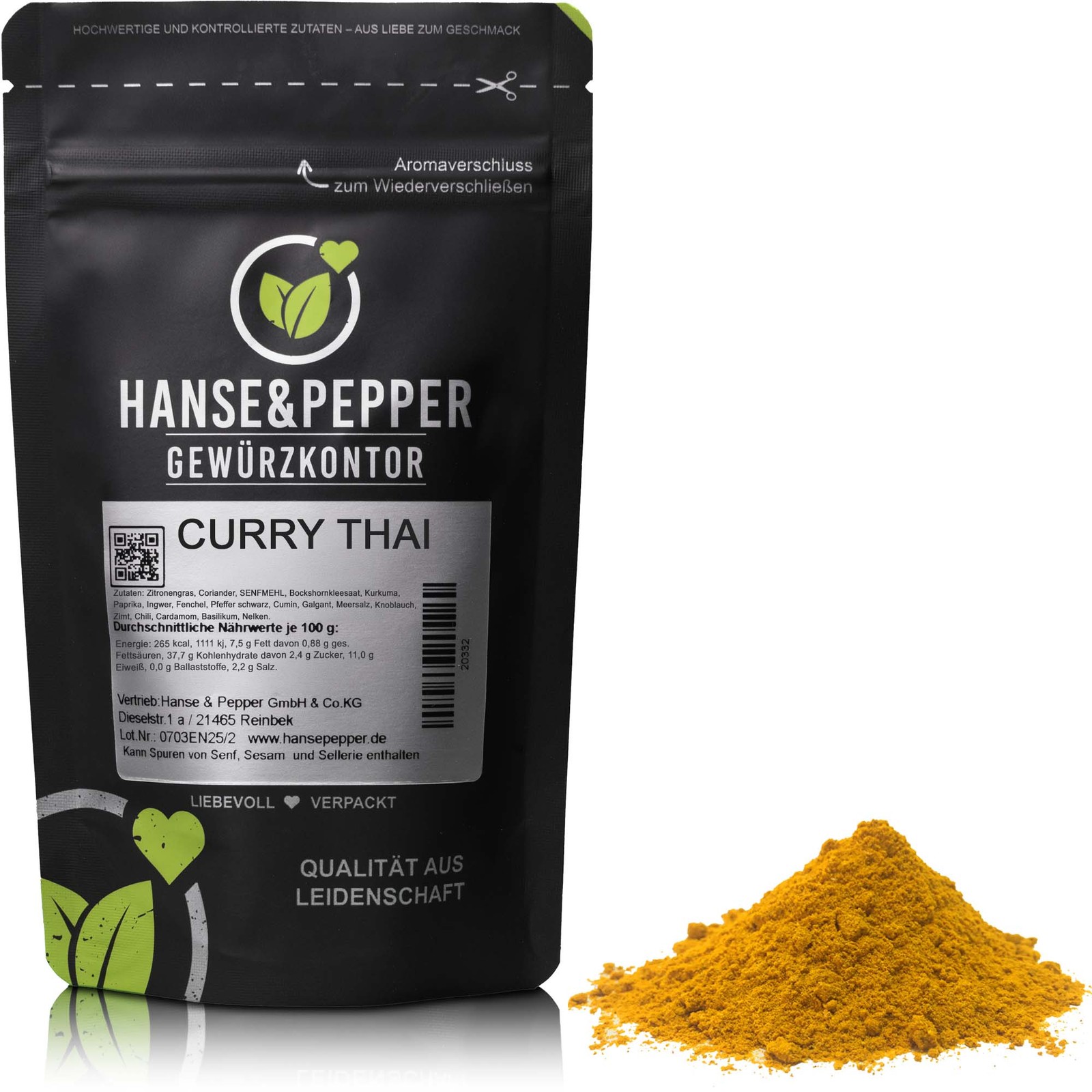100g Curry Thai Gewürzmischung natürlich vom Hanse&Pepper Gewürzkontor