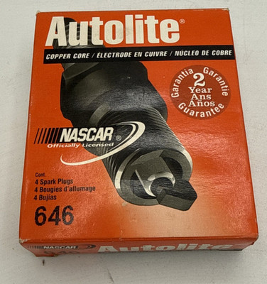 Autolite 646 Nascar Performance Copper Core Spark Plugs Box of 4- New