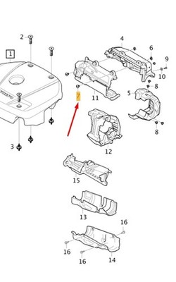 VOLVO XC90 MK2 Engine Sound Insulator Clip 30622559 NEW GENUINE