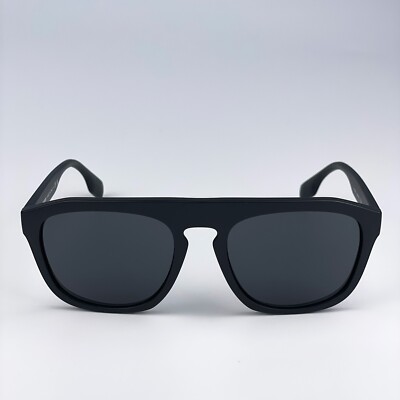 Burberry Women Sunglasses Matte Black Dark Grey Square  display picture 3