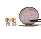 14k yellow gold .36ct SI1-2 H round diamond stud earrings — photo 5