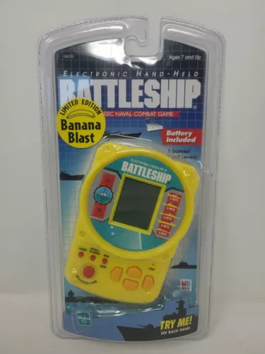 NEW! Vintage Limited Edition Banana Blast Electronic Hand Held Battleship 