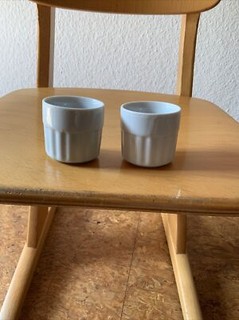 2 Eierbecher Weiß Set H4 5 B5 Küche Schlicht Zeitlos Gebraucht