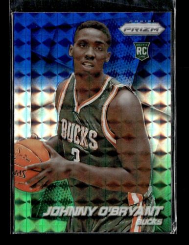 2014-15 Panini Prizm Blue Green Johnny O'Bryant RC Bucks - Picture 1 of 2