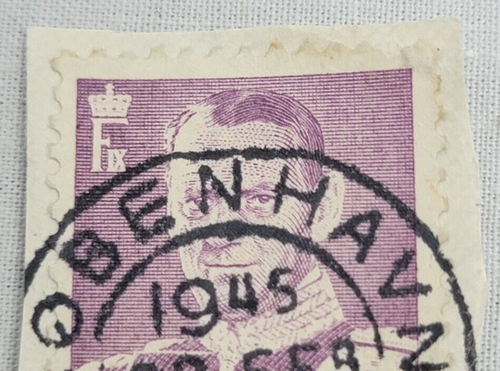 Kongelig Post Danmark ~ King Frederik IX ~ 25 Purple Stamp ~ Posted ~ 1945 ~ Y53 - Picture 2 of 6