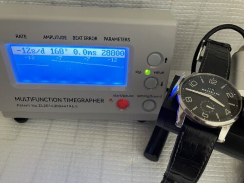 Exc+4* MONTBLANC Time Walker 7071 Pequeño Segundo Negro Reloj Automático Homb... - Imagen 4 de 13