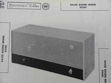 Original Sams Photofact Manual DAVID BOGEN KO30 423