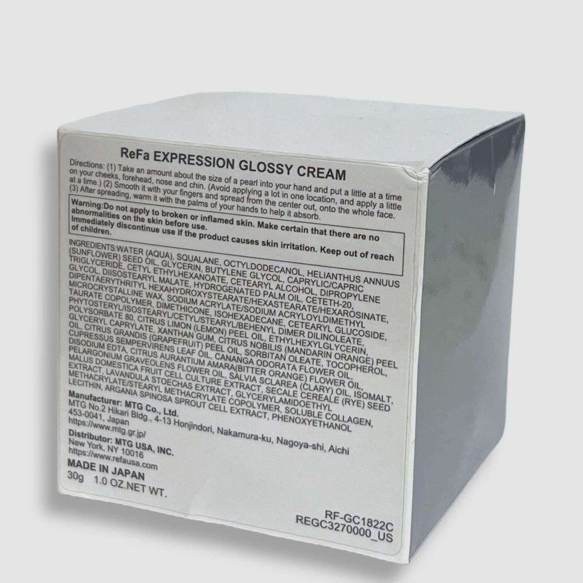 ReFa EXPRESSION GLOSSY CREAM&FACE CAXA ReFa EXPRESSION GLOSSY CREAM&FACE CAXA