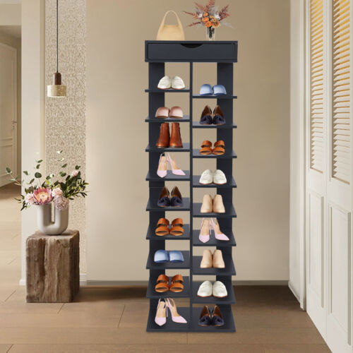 10 Tier Vertical Shoe Rack, Free Standing Shoe Storage Rack, Modern Shoe Rack - Picture 21 of 21