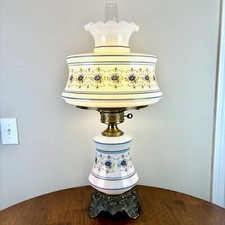 Large Vintage Abigail Adams Hurricane Lamp | Vintage Lamp