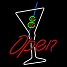 24"x20" Neon Sign Bar Martini Open Store Light Lamp Tube Workshop Pub Collection