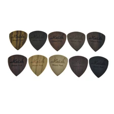5-Pack Natural Wood Guitar Picks Wooden Plectrums Guitar Wood Picks