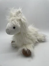 Animal Adventure White Alpaca Llama Plush Soft Shaggy Stuffed Animal 18"
