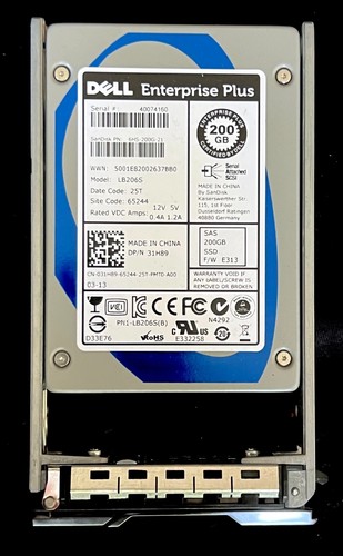 Dell Enterprise Plus SanDisk LB206S 200GB 2.5" SAS SSD, 6GBps, PN 6HS-200G-21 - Afbeelding 2 van 5