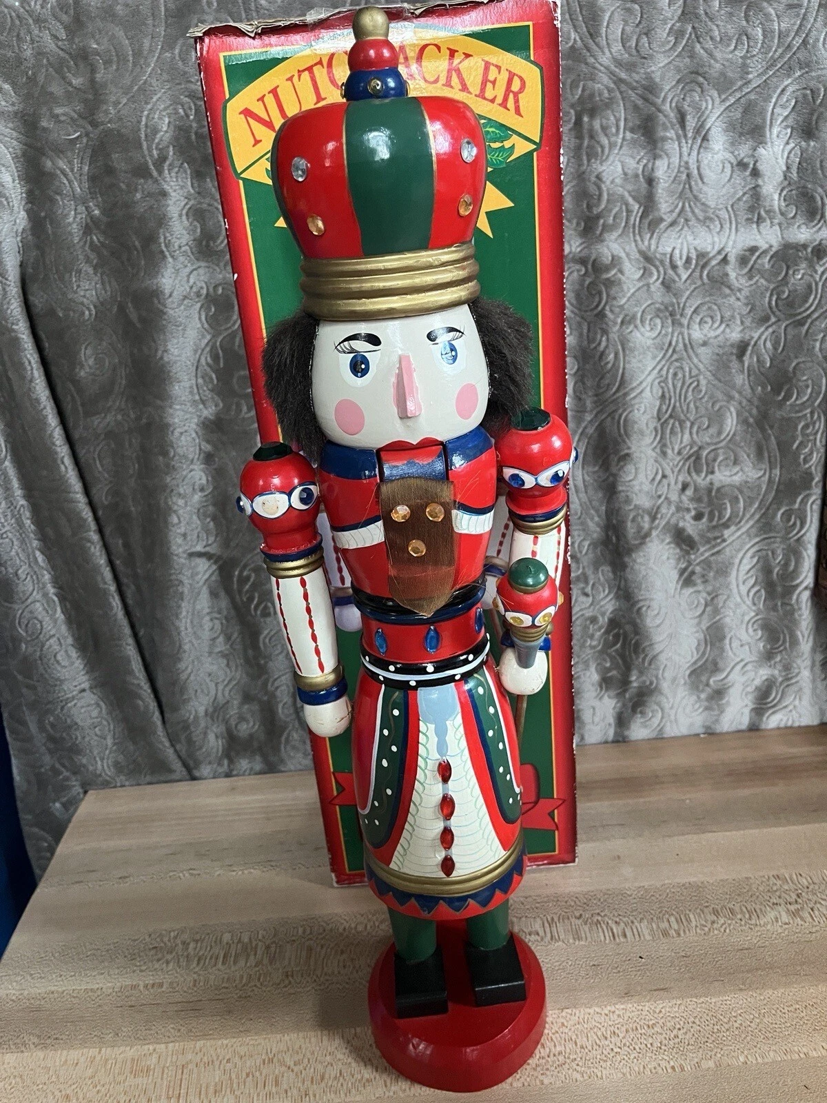 Nutcracker 20 inch Woden Vintage Holiday Decor