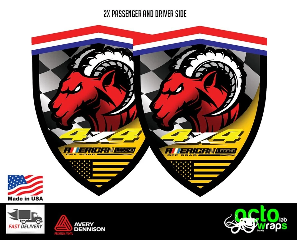 calcomanía lateral calcomanía adhesiva accesorios piezas srt ajuste dodge ram 1500 2500 3500 Foto 2 de 4