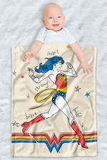Wonder Woman Fleece Baby Blanket, 30"x40", Making A Wonder Woman