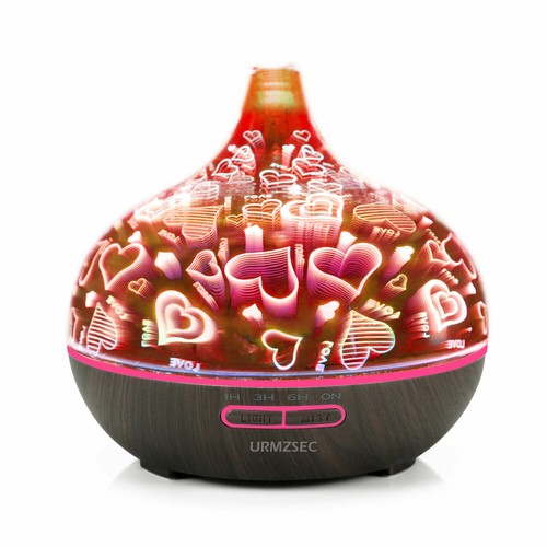 New 400ml 3D Glass Aromatherapy Essential Oil Diffuser Humidifier Cool Gift - Picture 7 of 12