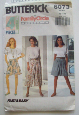 Split Skirt Guachos culottes pants pattern 6073 size 12 14 16 UNCUT | eBay