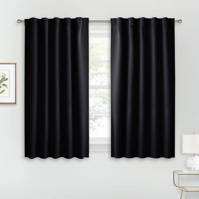 Bedroom Blackout Curtains Draperies Black - RYB HOME ( 42 ... on {keyword}