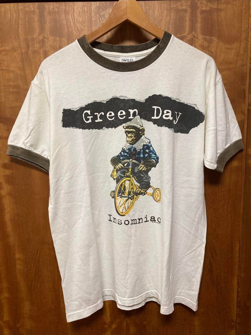 PERIOD 90s USA Green Day GREEN DAY Ringer T-shirt M White PERIOD 90s USA Green Day GREEN DAY Ringer T-shirt M White