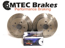 Honda Civic 2.0 Type-R EP3 01-05 Rear Drilled Grooved Brake Discs & MTEC Pads