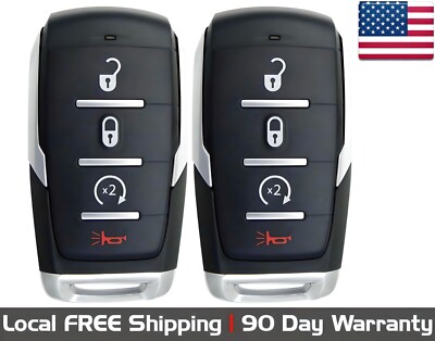 2x New Quality Replacement Proximity Key Fob Remote For 2019-2023 RAM 1500