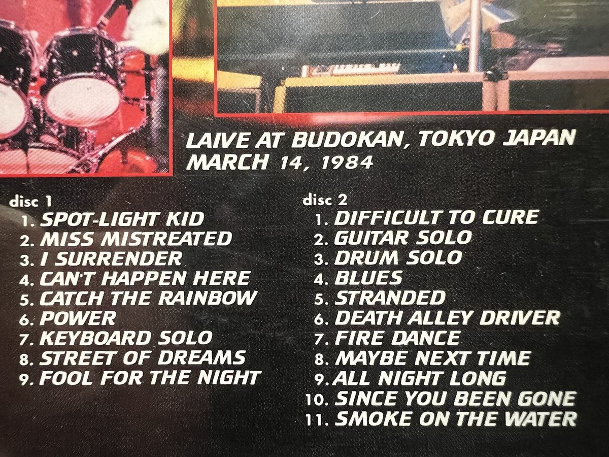 RAINBOW LIVE RARE 2discs BUDOKAN TOKYO JAPAN 1984 HARD ROCK RAINBOW LIVE RARE 2discs BUDOKAN TOKYO JAPAN 1984 HARD ROCK