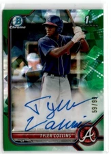 2022 Bowman Chrome Green Atomic Refractor Autograph Tyler Collins #CPA-TCS Auto