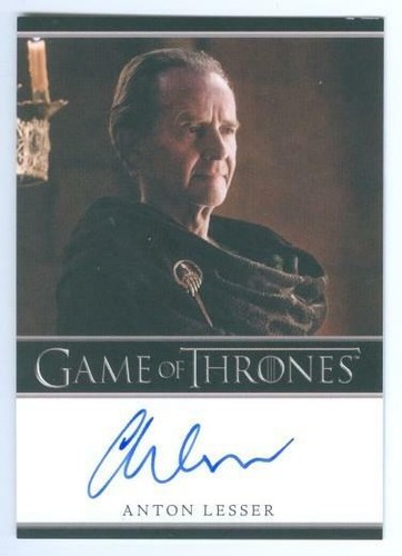 ANTON LESSER "QYBURN AUTOGRAPH CARD" GAME OF THRONES COMPLETE | eBay