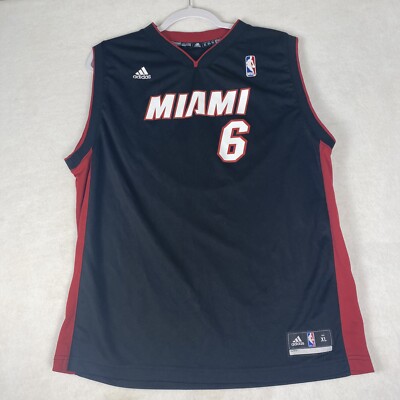 Miami Heat Lebron James #6 NBA Adidas Authentic YOUTH Size XL