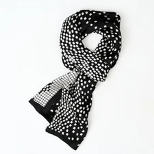 Men's 100 Silk Scarf Double Layer Long Neckerchief Bridegroom Suit Cravat Black