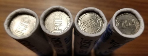 RARE NEW OLD STOCK TUBE OF 50 25 CENT DENVER RTD TOKENS ! 10 ROLLS AVAILABLE PK - Picture 2 of 3