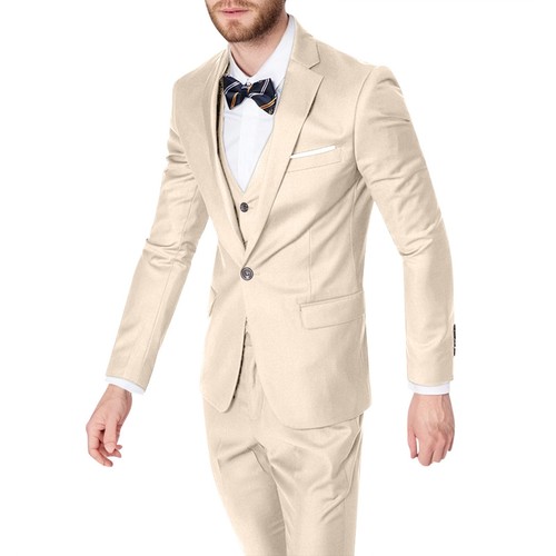 Men Elegant Suits For Wedding 2 Pieces 2 Set Jackets Vest Pants Luxury Classic - Picture 18 of 58