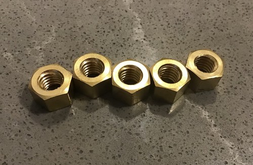 Brass Exhaust Manifold Nuts - Metric Pitch High Temp Inlet M8 M10 & UNF UNC - Picture 15 of 30