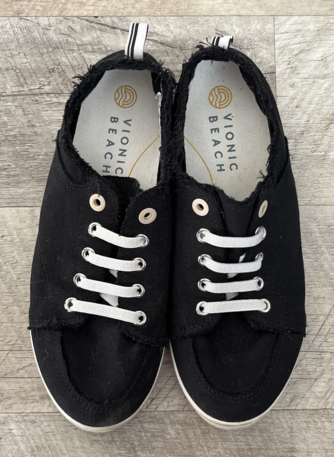 Vionic Beach Womens Pismo Black Canvas Fashion Sneake… Gem