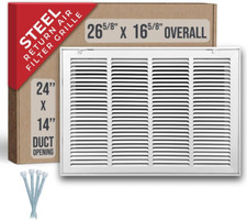 Fits 24X14 Duct Opening | Steel Return Air Filter Grille by  [Removable Door] fo