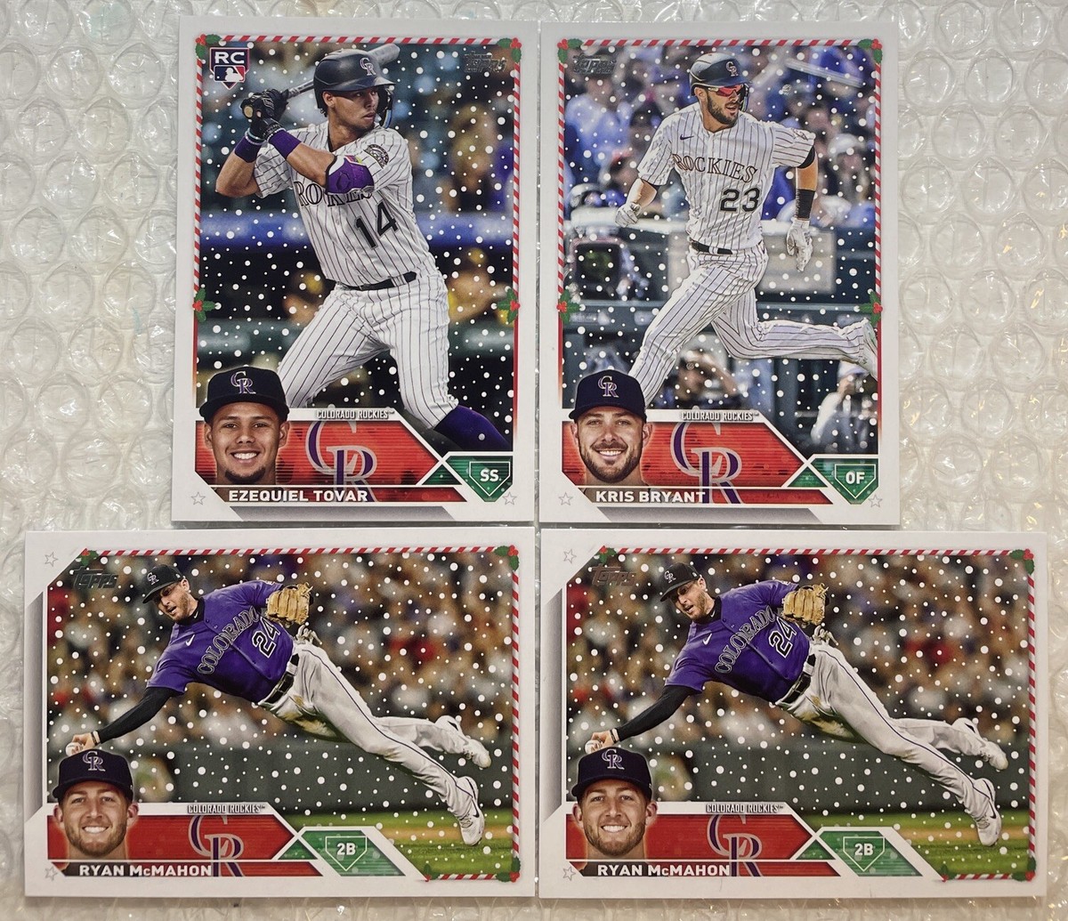 2023 Topps Holiday ROCKIES Lot- Tovar ROOKIE RC, Bryant, McMahon