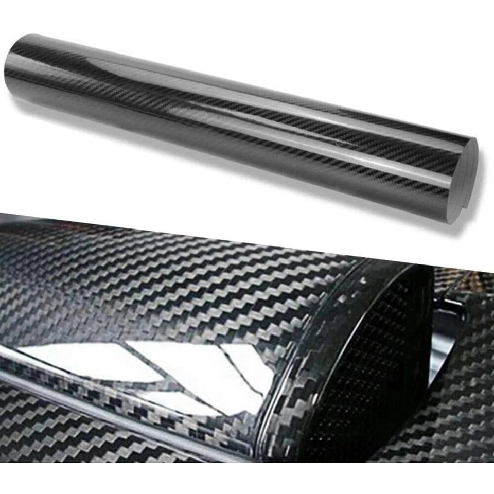 Black Carbon Fibre 5ft x1ft Vinyl Wrap Film Sticker for Car Wrap Air Bubble Free - Image 2 of 4