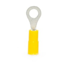 MVP 100 Yellow 24-20 AWG Gauge Vinyl Insulated Ring Terminals 6 Stud
