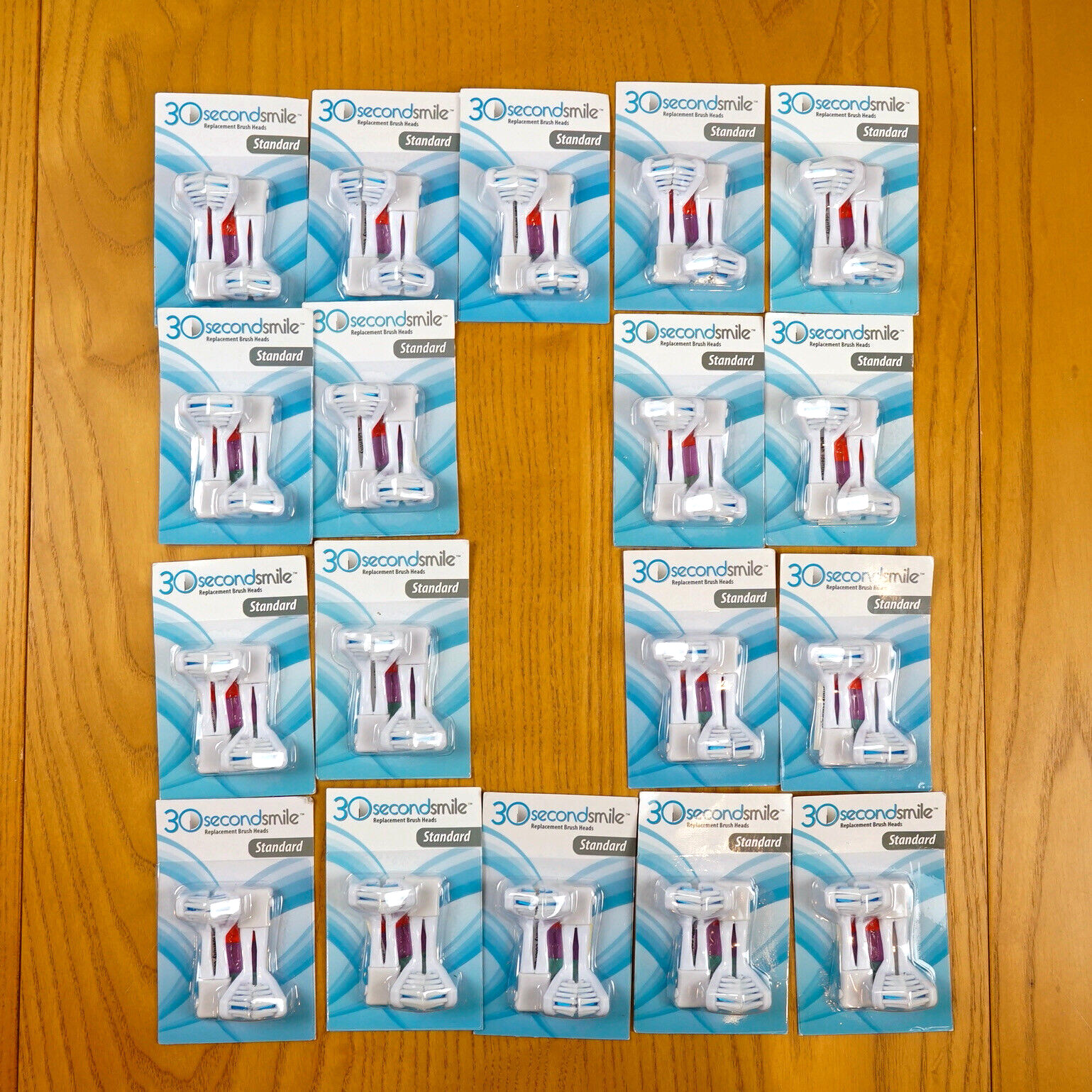 30 Second Smile Toothbrush Standard Replacement Brush Heads 1 Package