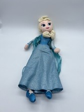 Disney Store Frozen Elsa plush doll 16  gently used EUC Disney Store authentic