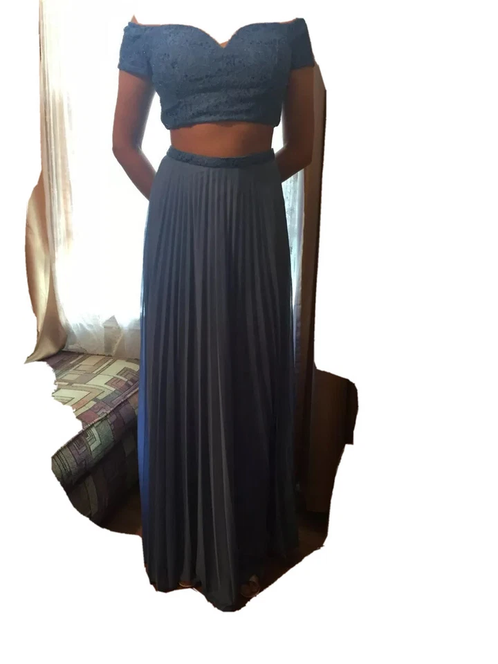 VESTIDO FORMAL BEE DARLIN AZUL GRADUACIÓN/BODA (9/10) MEDIANO Foto 4 de 4