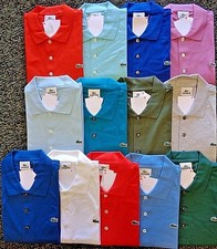 NEW MENS LACOSTE S/S CLASSIC FIT SOLID PIMA JERSEY POLO SHIRT, PICK COLOR  SIZE