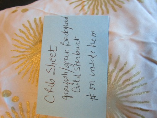 Pottery Barn Grayish green starburst crib fitted sheet photo shoot sample - Picture 3 of 3