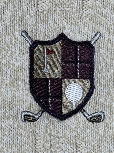 Vintage seltener Arnold Palmer V Neck Pullover Sweater M mit gesticktem Golf Emblem - Bild 4 von 8