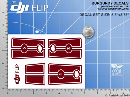DJI Flip Racing Stripes With Battery Decals Number #1-3 Sticker Skin - Picture 22 of 23