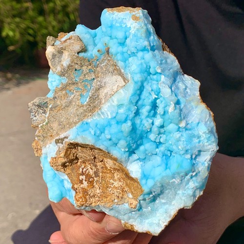 1.13LB Natural blue texture stone crystal,Heteropolar of Chinese blue aragonit - 第 7/20 張圖片